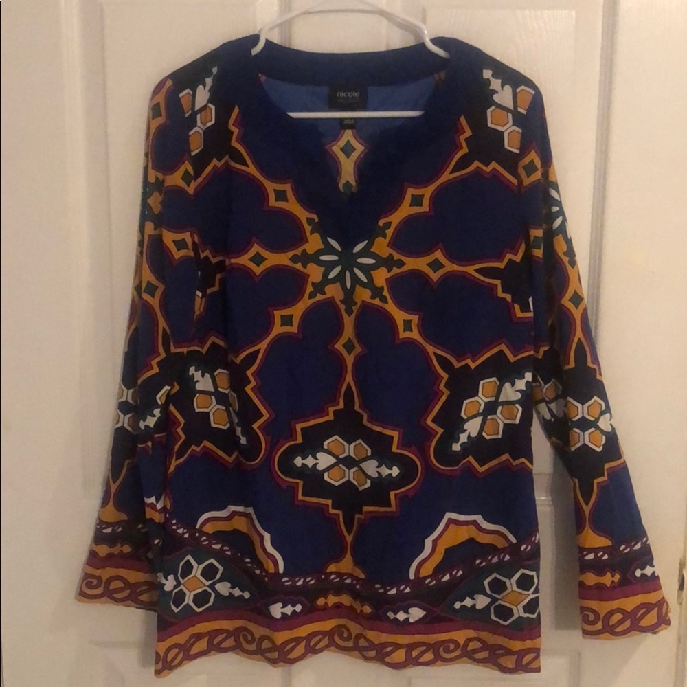 NWOT Nicole by Nicole Miller Tunic Blouse - Size M